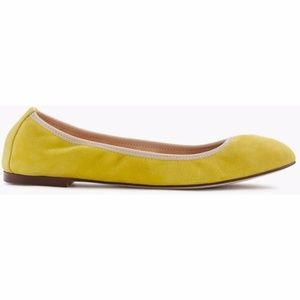 New JCREW Lea Ballet Flats in Suede-Made in Italy